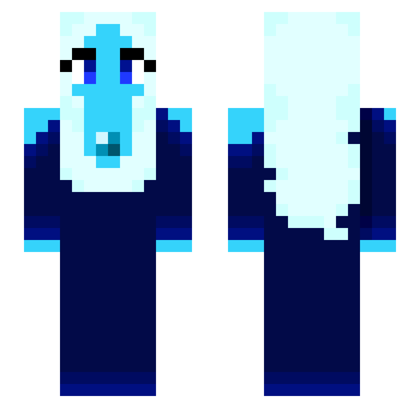 Dark_NessMC Minecraft skin, front and back view