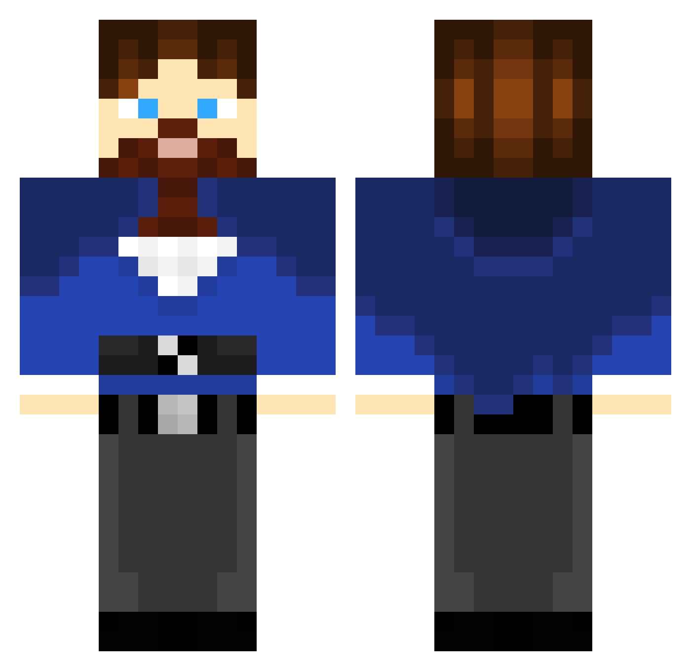 mastermatanui6 Minecraft skin, front and back view