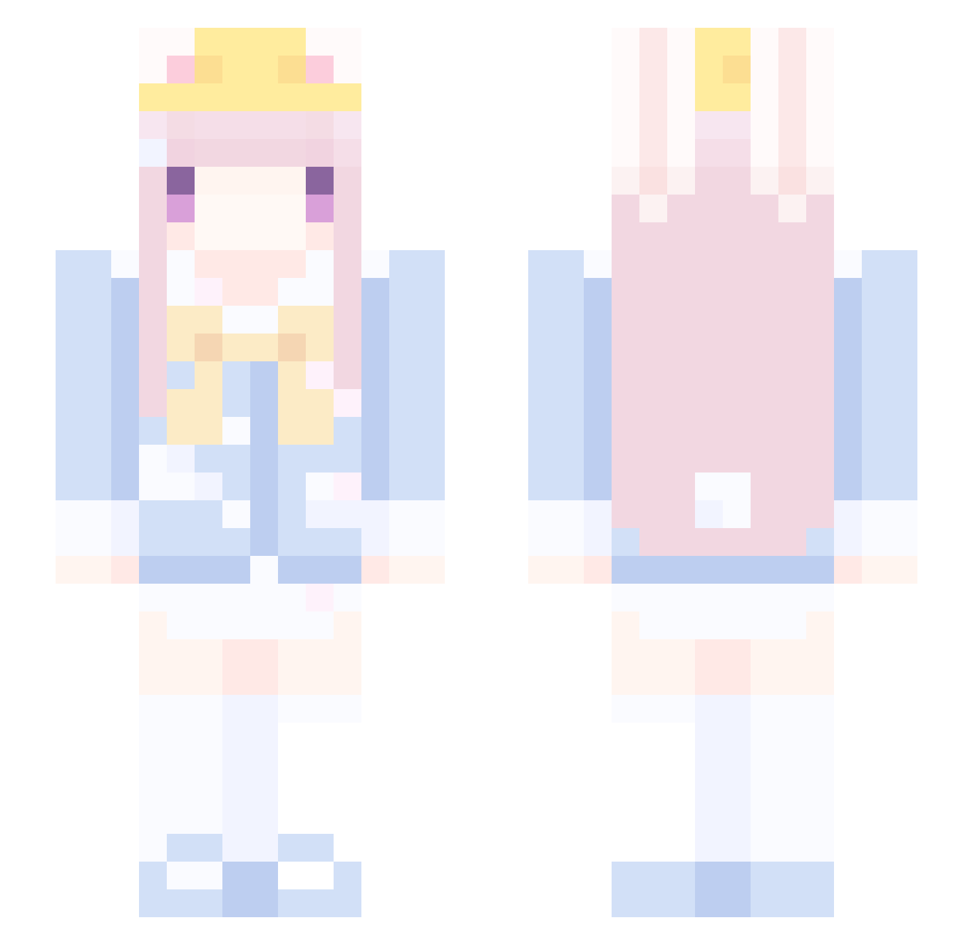 _yzh Minecraft skin, front and back view