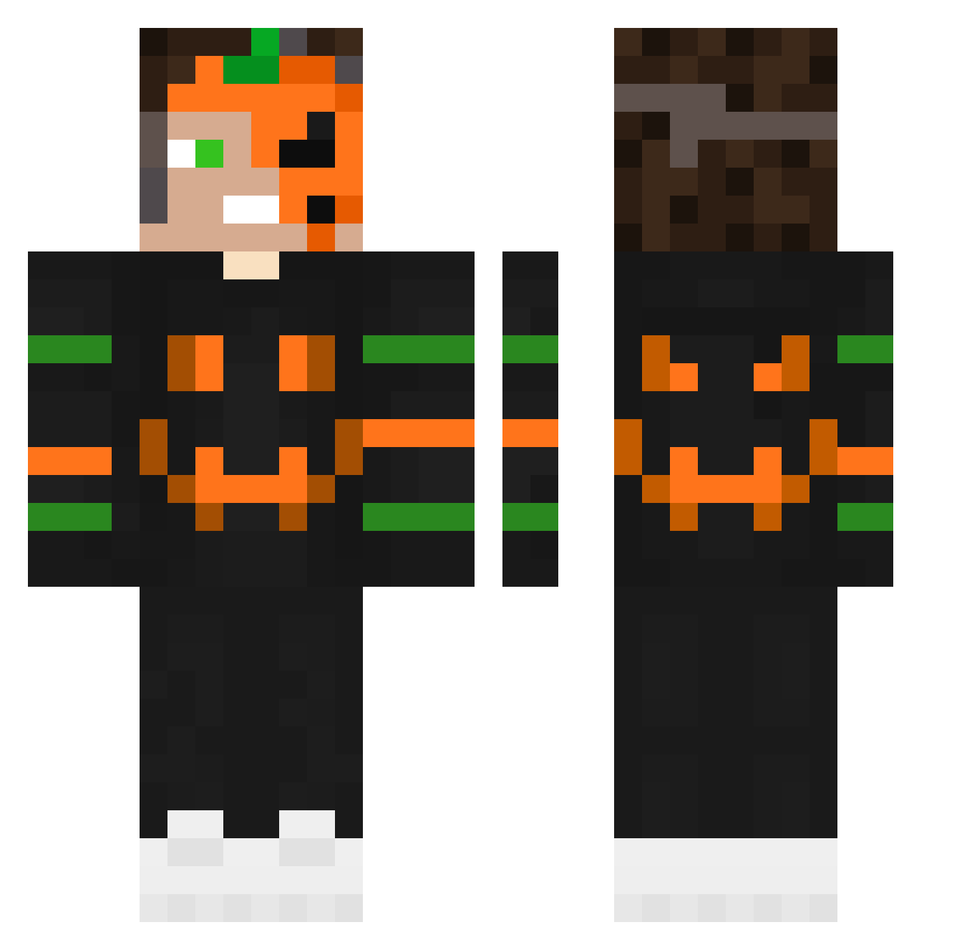 LEVASTREAMS Minecraft skin, front and back view