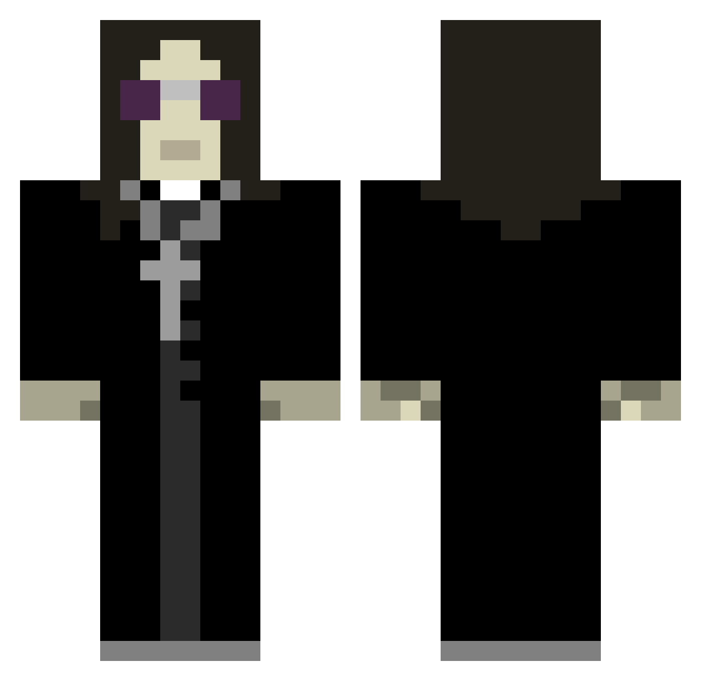 ILaughingJackI Minecraft skin, front and back view