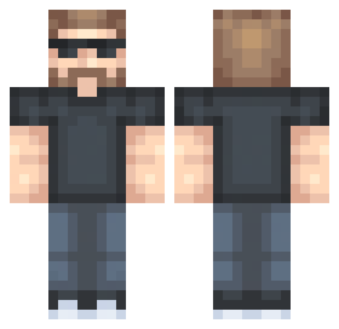 LW_Kydd Minecraft skin, front and back view