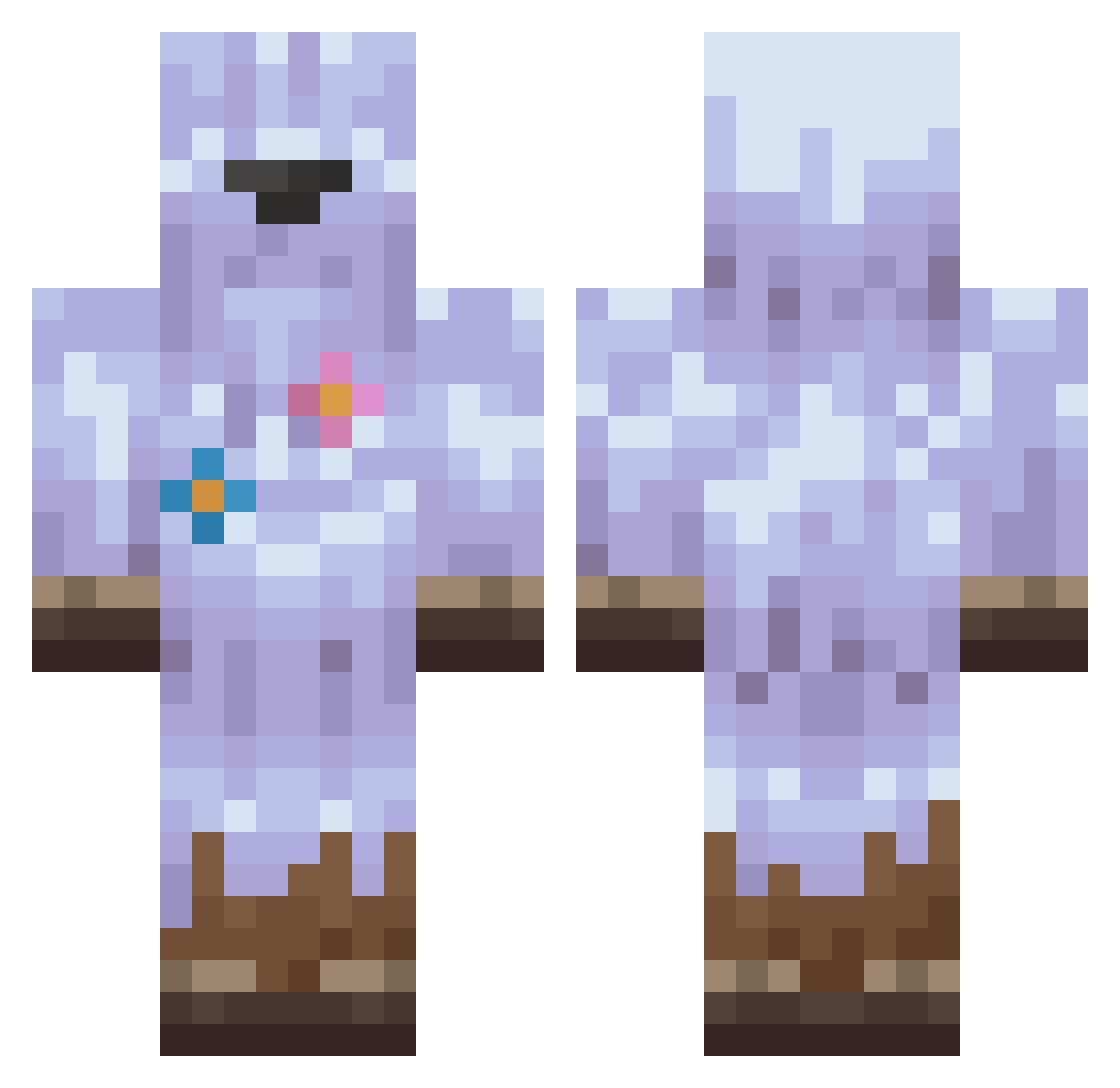 EidolonTheGoat Minecraft skin, front and back view