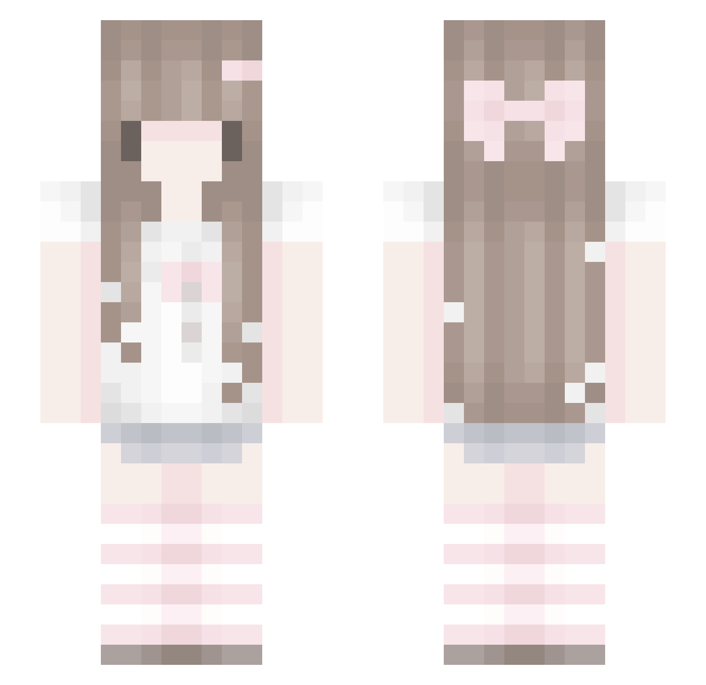 zO30x Minecraft skin, front and back view