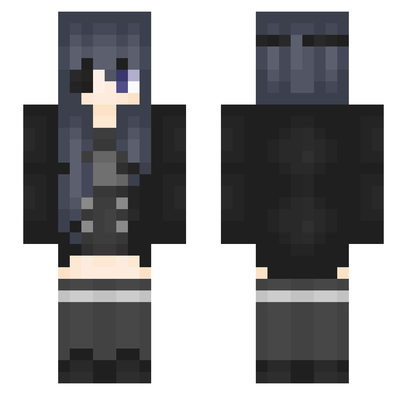 VitaminBiscuit Minecraft skin, front and back view
