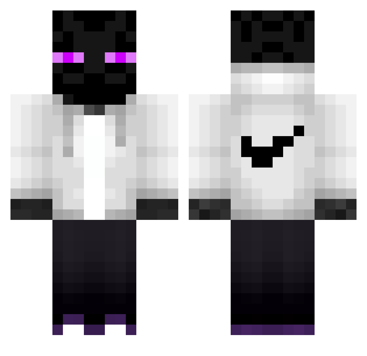 runa_9l Minecraft skin, front and back view