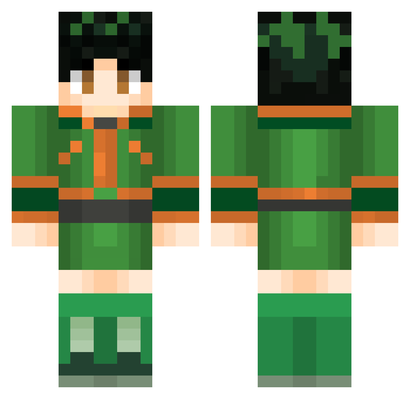 Gwoamphi Minecraft skin, front and back view