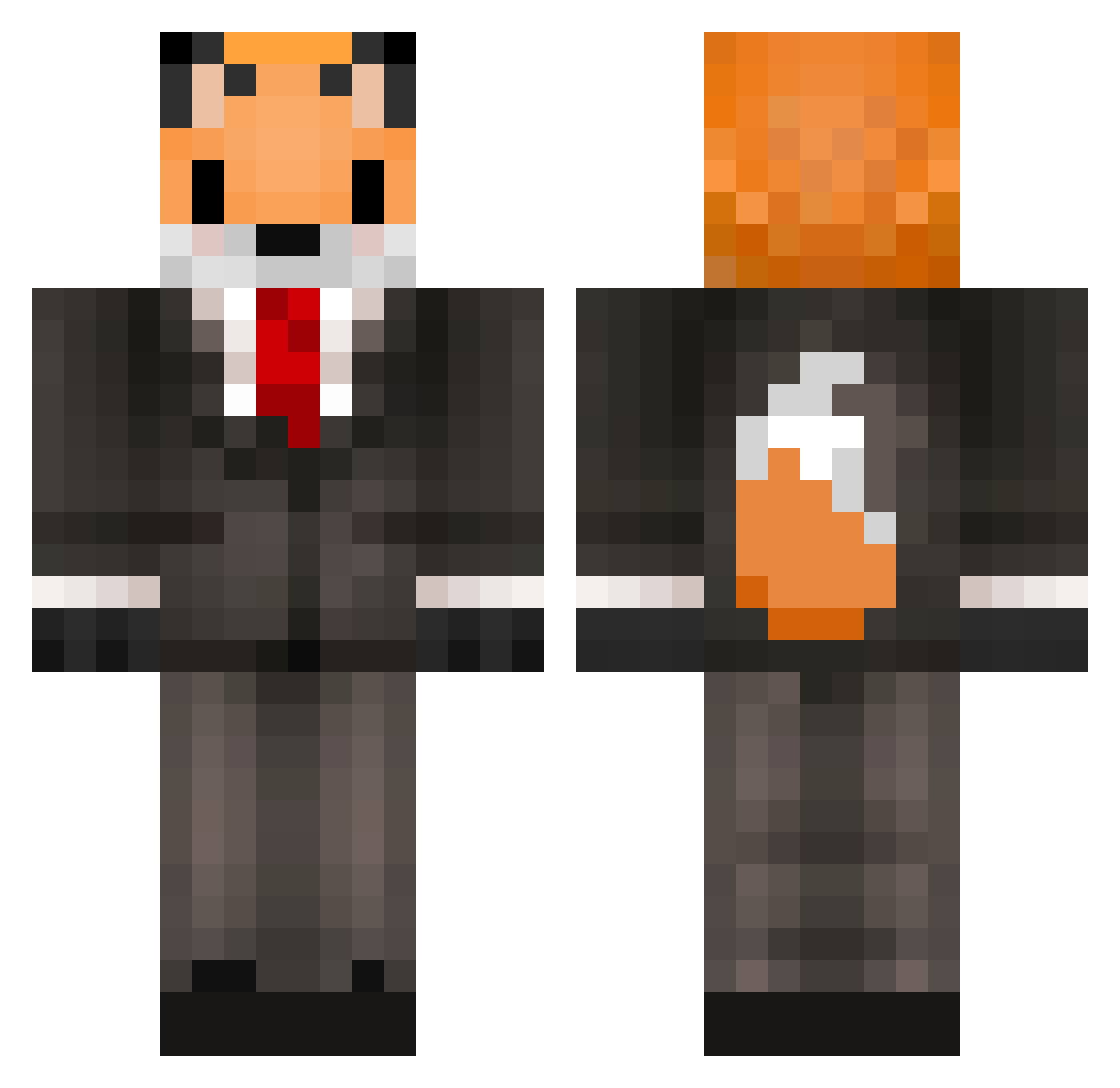 taughthalo Minecraft skin, front and back view