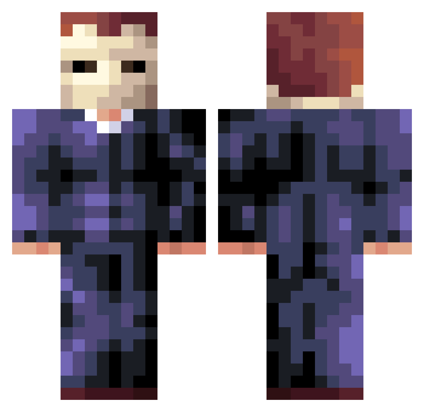 Josephbelair Minecraft skin, front and back view