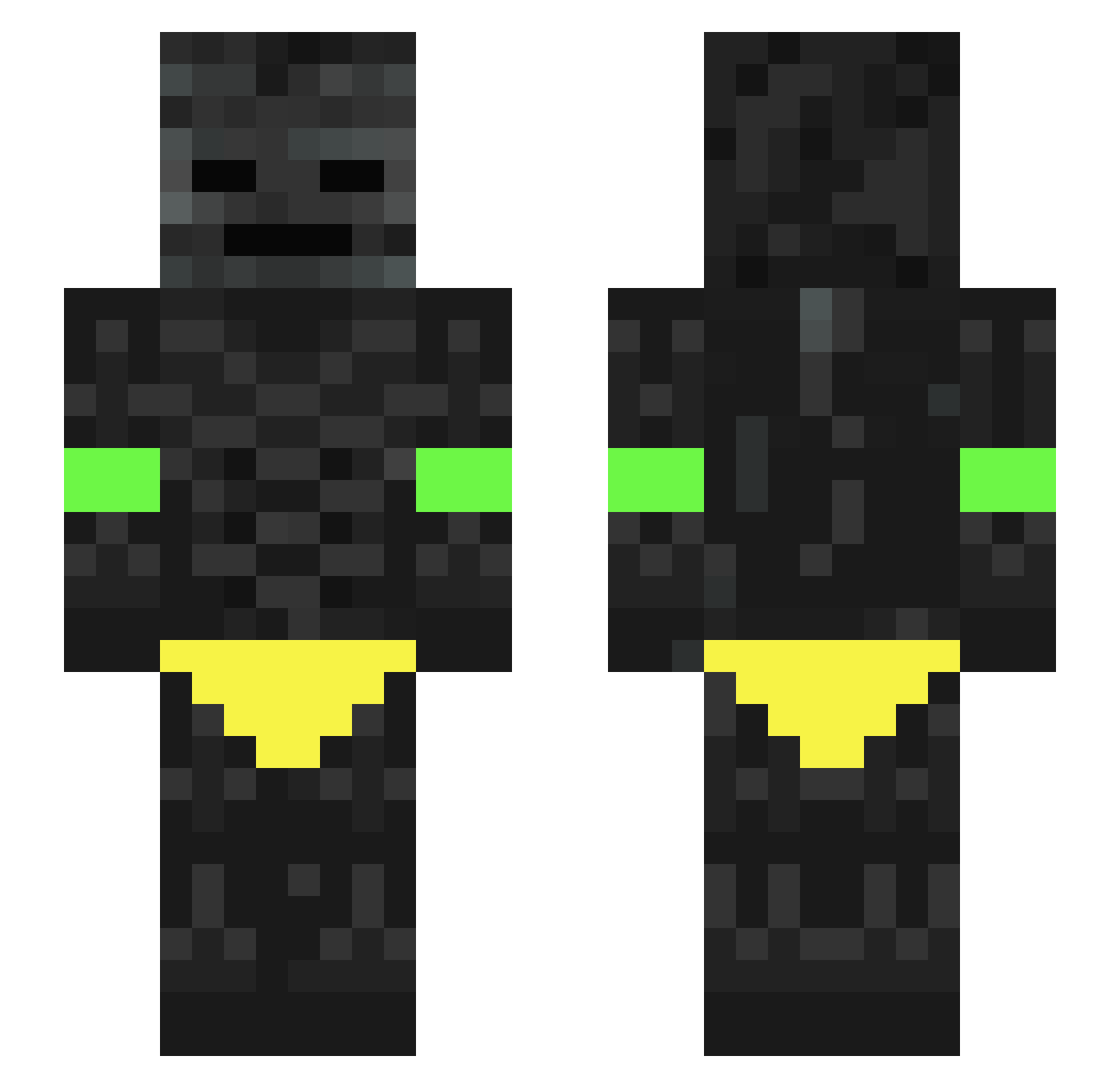 Soonnyy Minecraft skin, front and back view