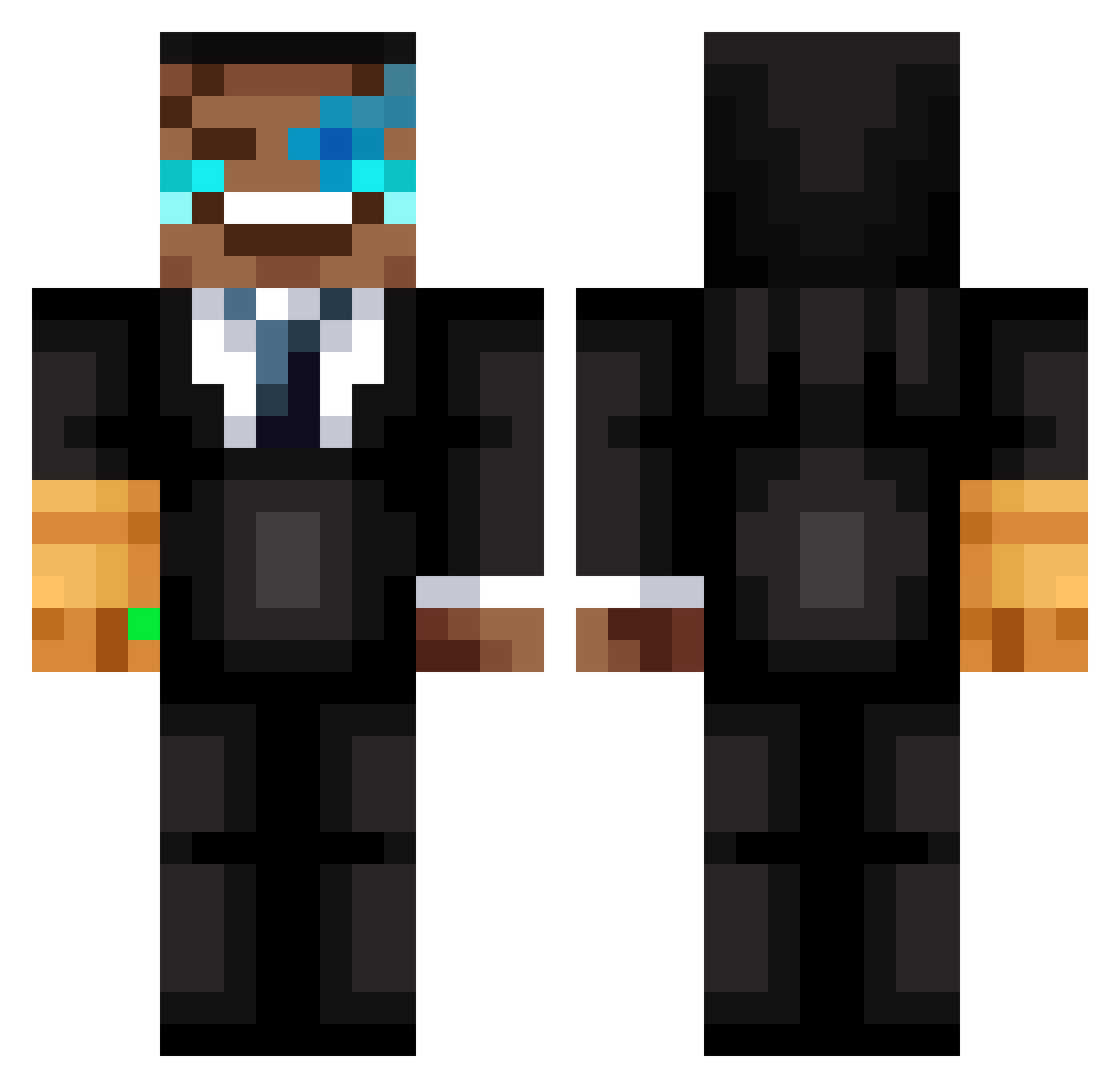 bor1sj0hnson Minecraft skin, front and back view