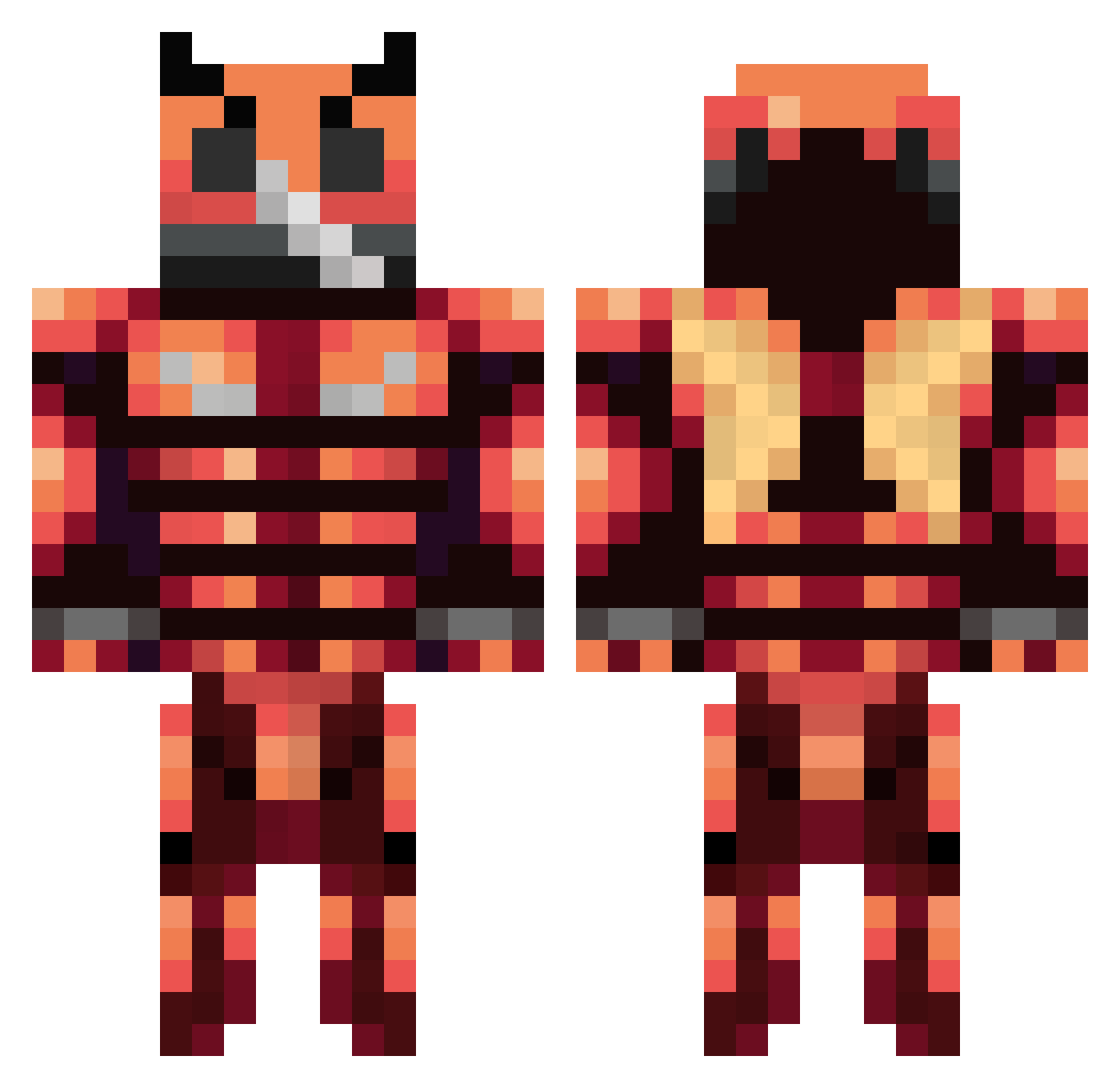 rbspkn Minecraft skin, front and back view