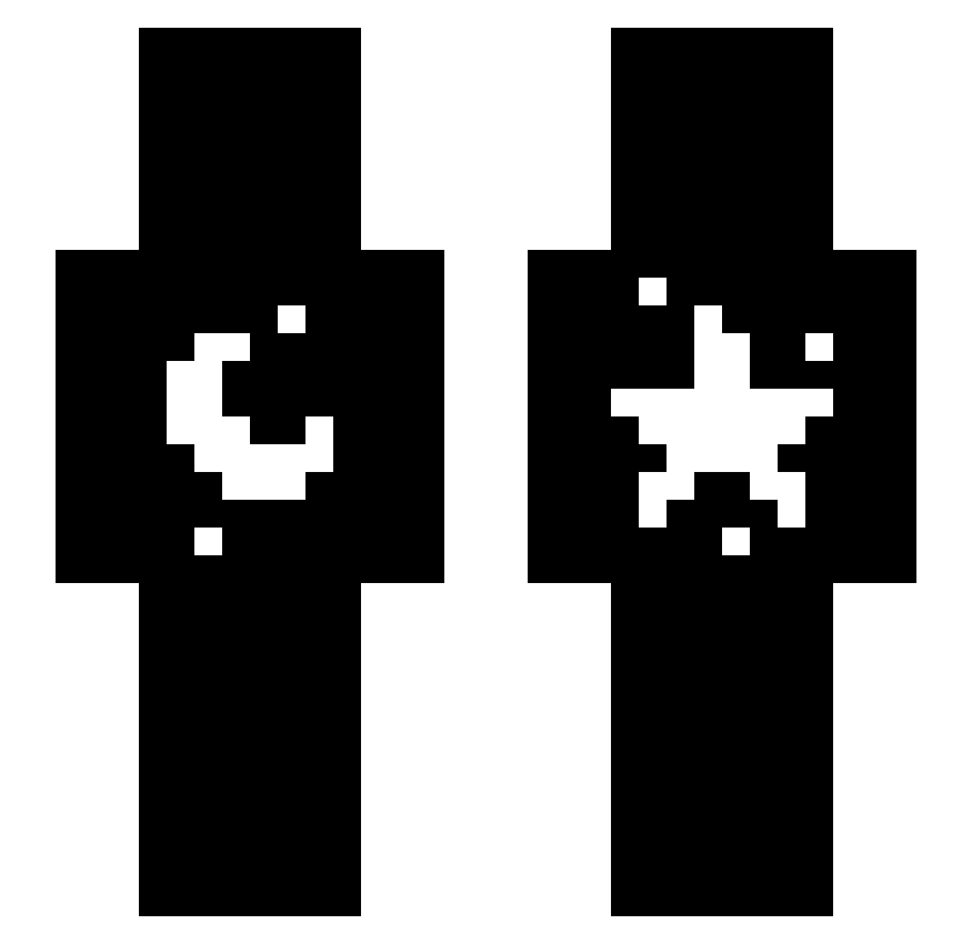 droxily Minecraft skin, front and back view