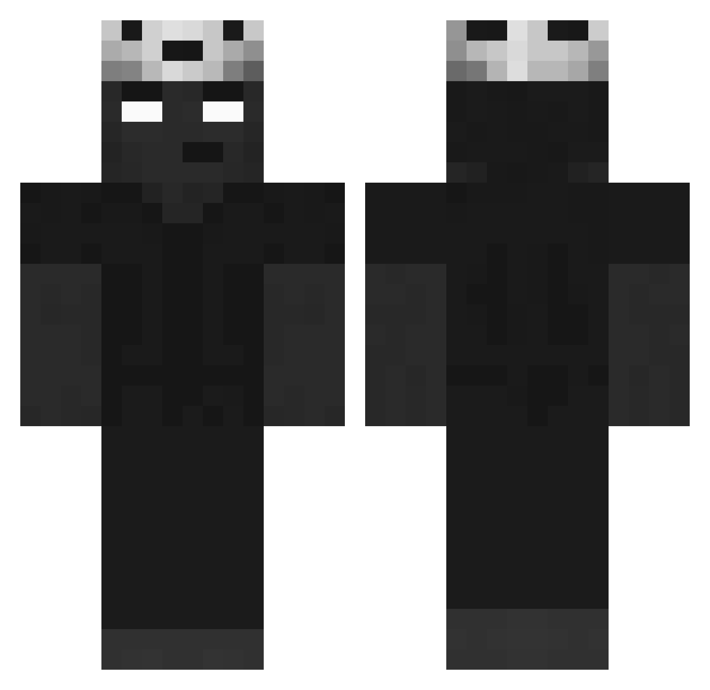 duusty Minecraft skin, front and back view