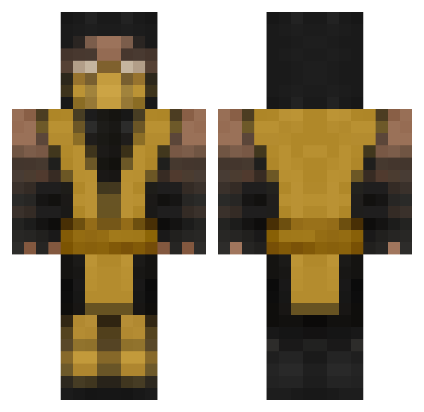 InDaGod Minecraft skin, front and back view