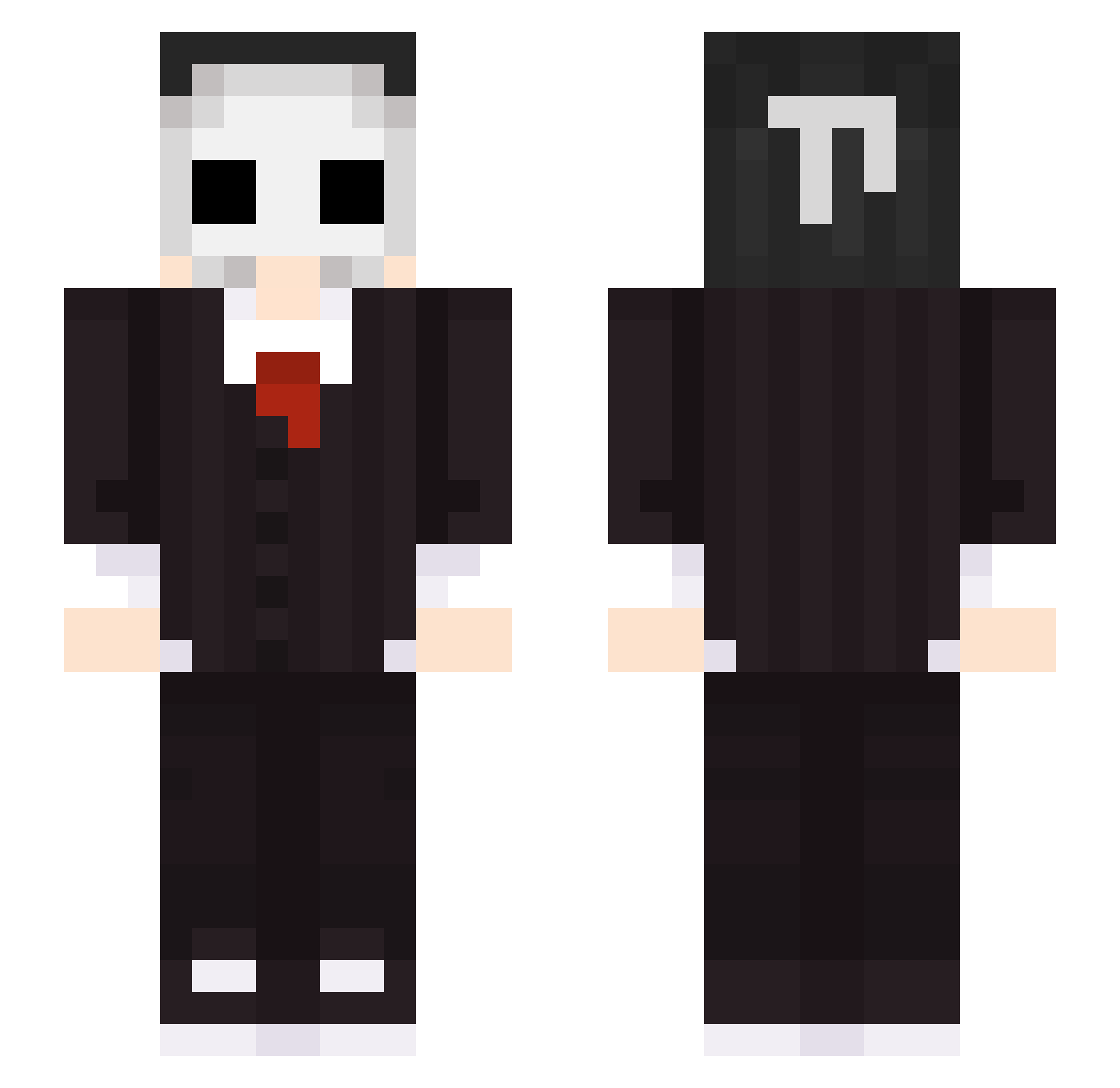 Vqliant_ Minecraft skin, front and back view