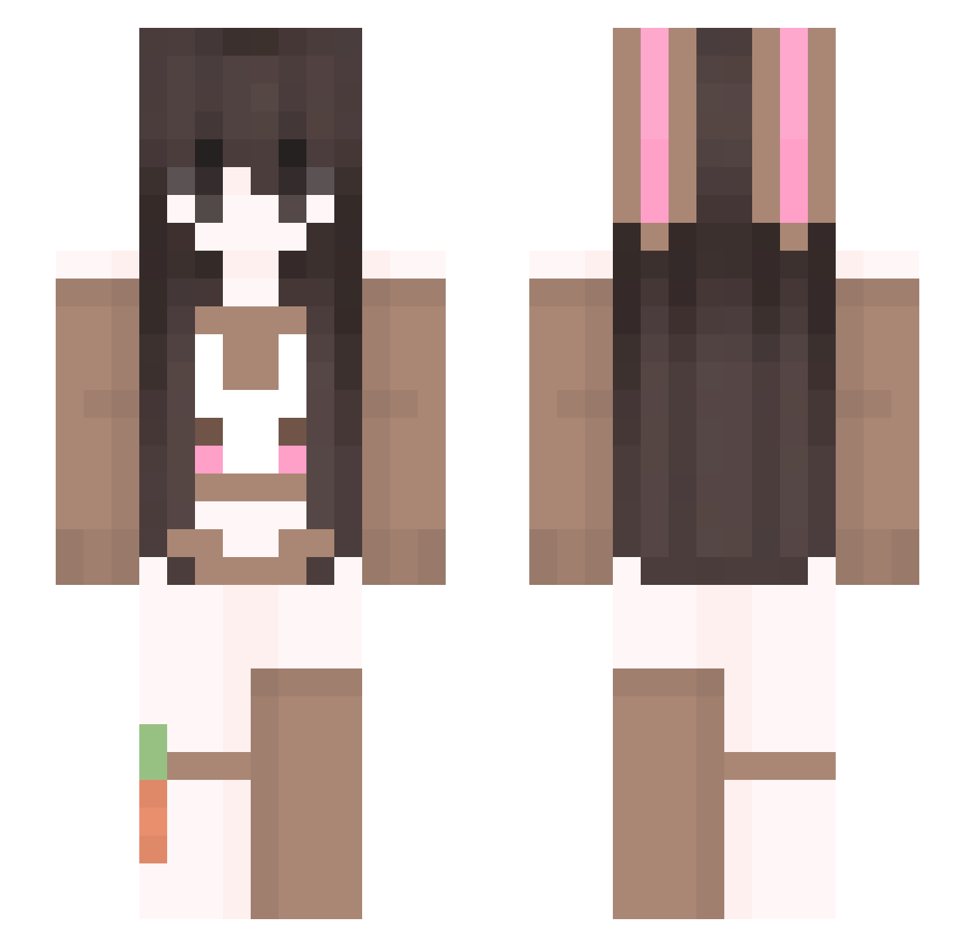 MagicMuffinYAY Minecraft skin, front and back view