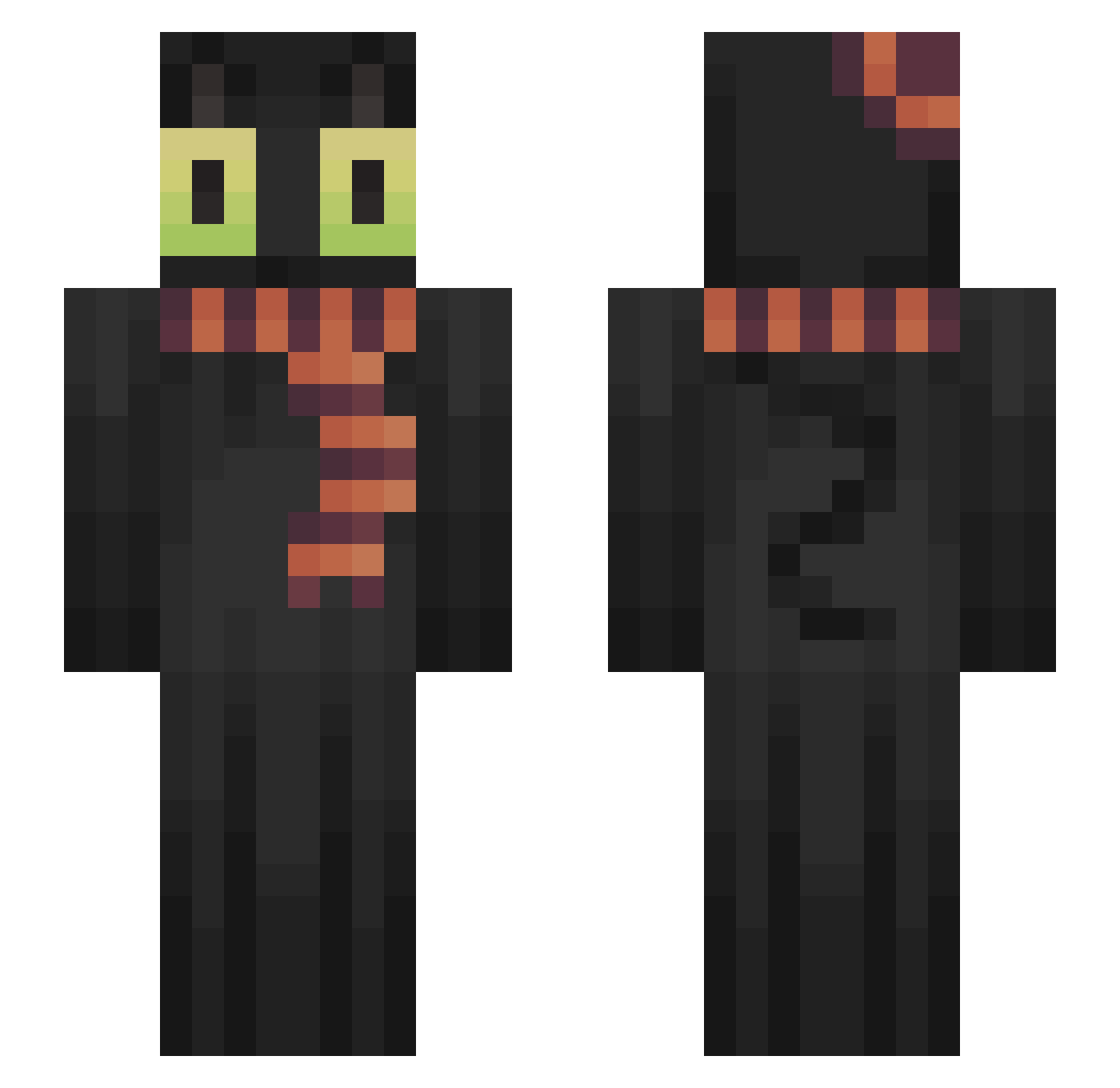 R_Beryl Minecraft skin, front and back view