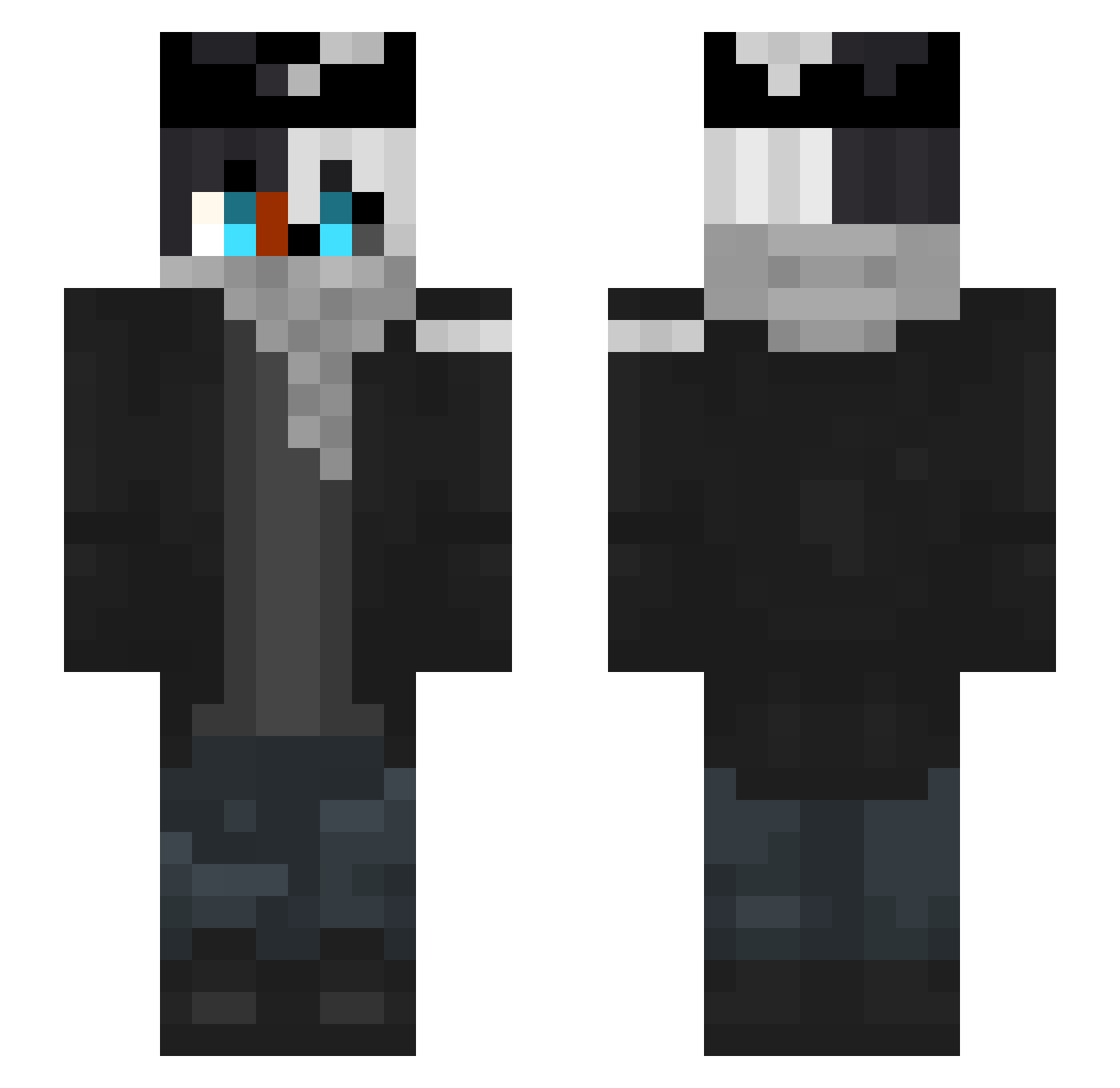 AnkleLicker Minecraft skin, front and back view