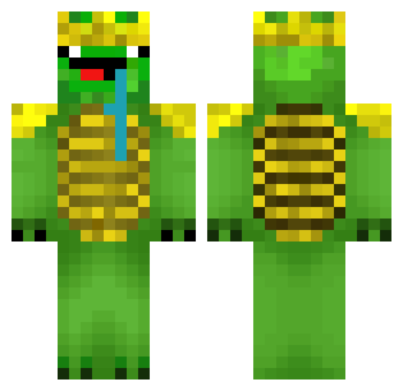 TheGamingBoy Minecraft skin, front and back view