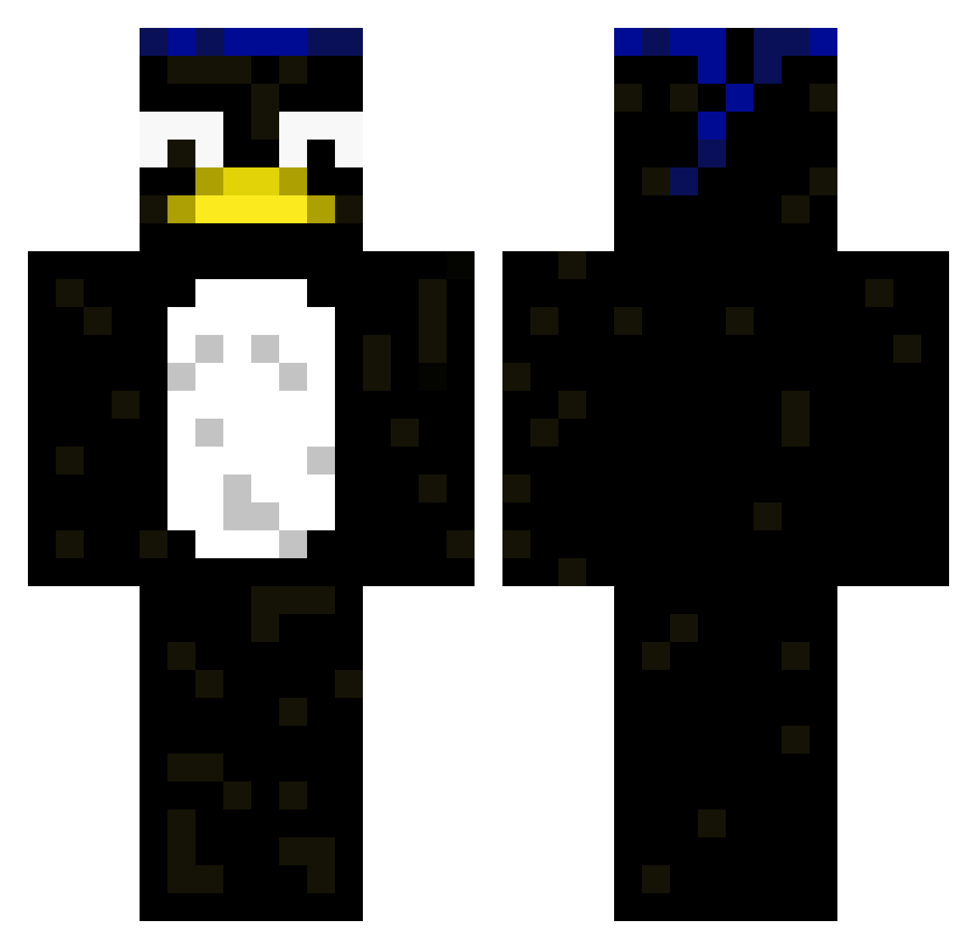 tarazi Minecraft skin, front and back view