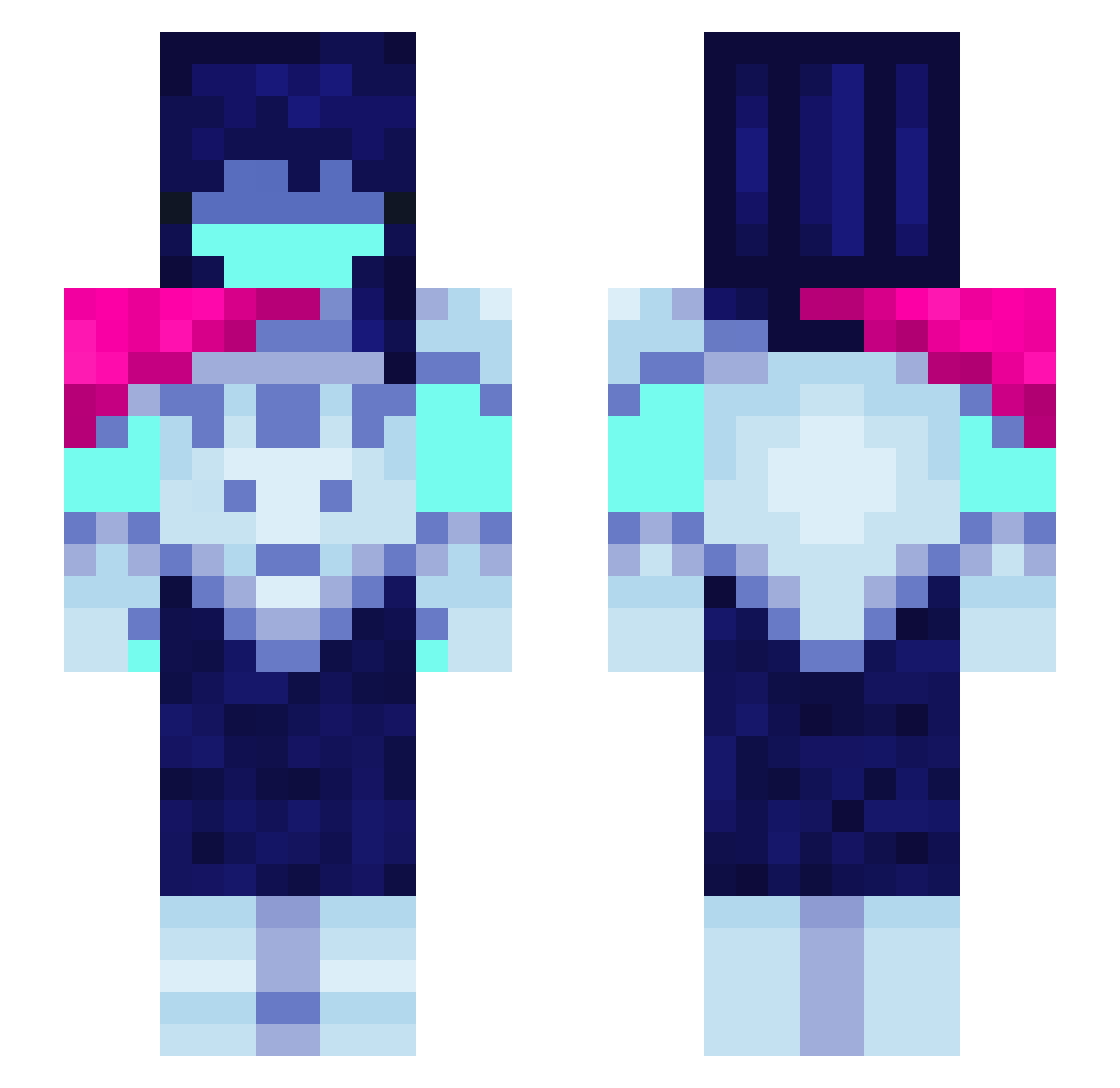 emmarocks84 Minecraft skin, front and back view