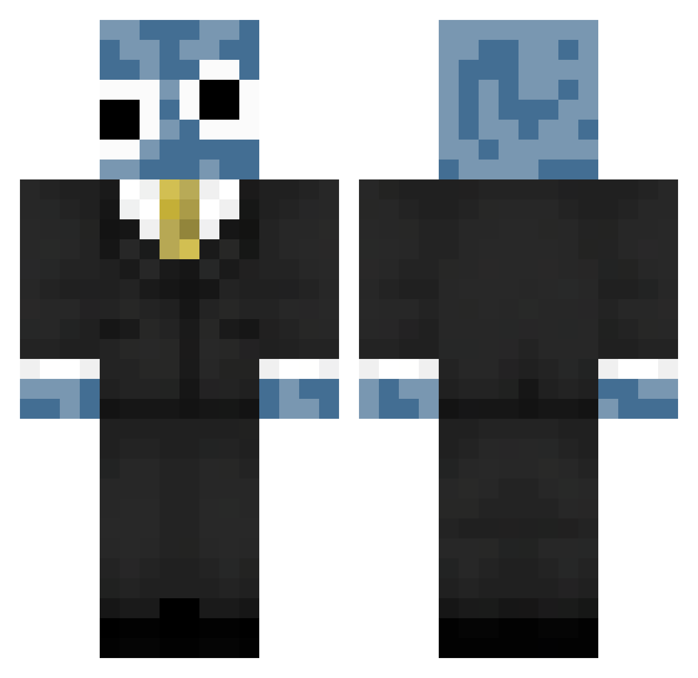 RamenTheFirst Minecraft skin, front and back view
