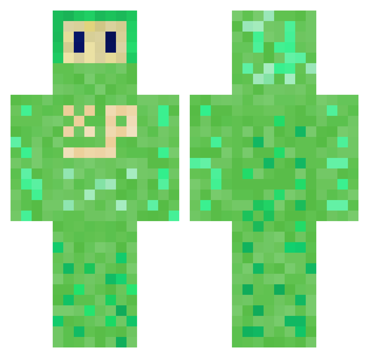 XPmaster286 Minecraft skin, front and back view