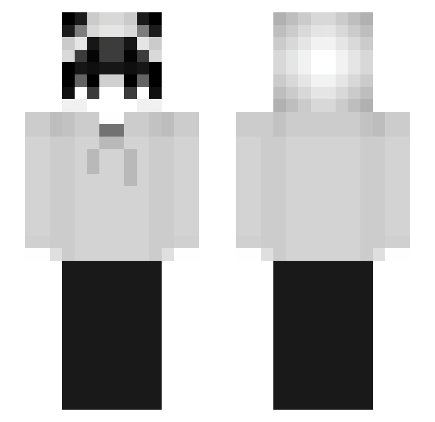 xValensity Minecraft skin, front and back view