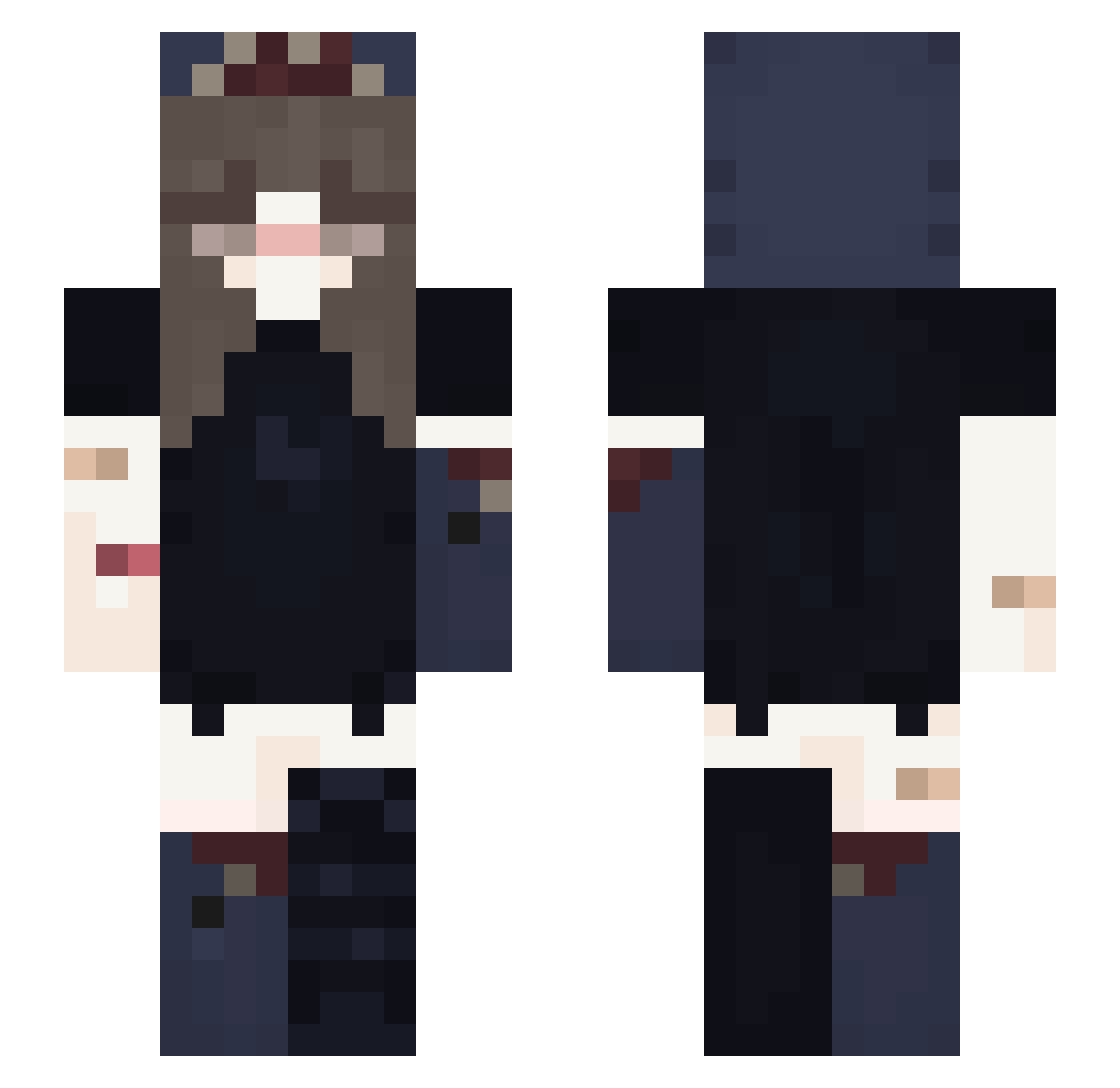 xXpuszkaXx Minecraft skin, front and back view
