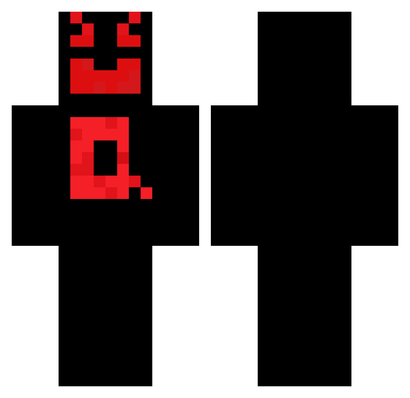 Qmonster10 Minecraft skin, front and back view