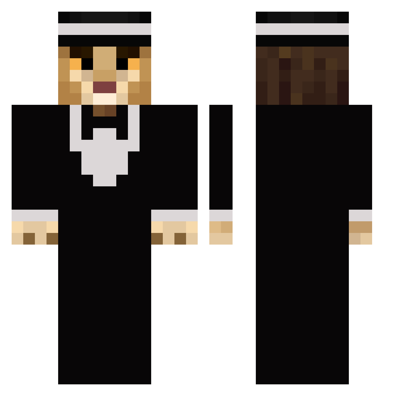 darolew Minecraft skin, front and back view