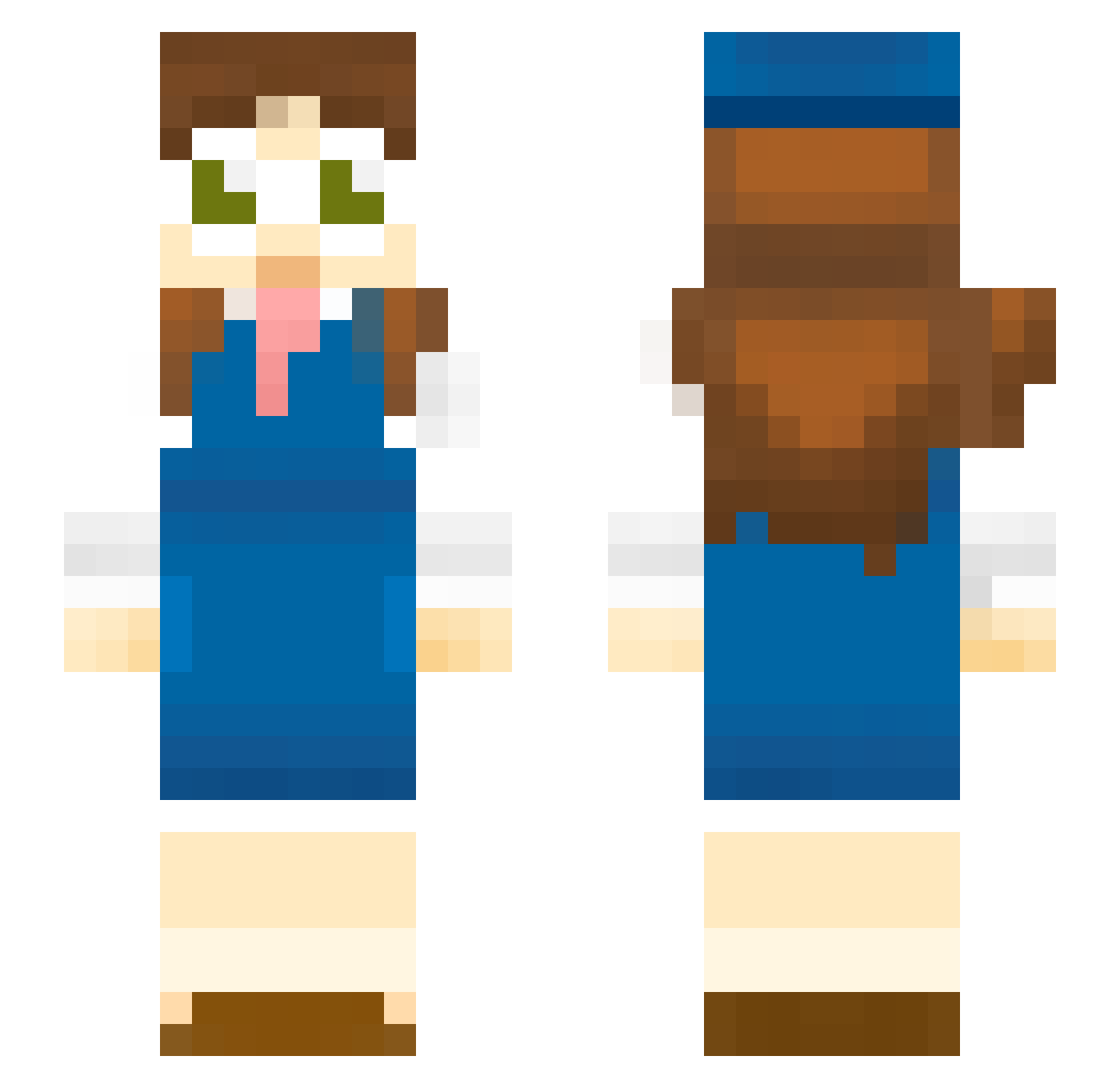 Domy31 Minecraft skin, front and back view