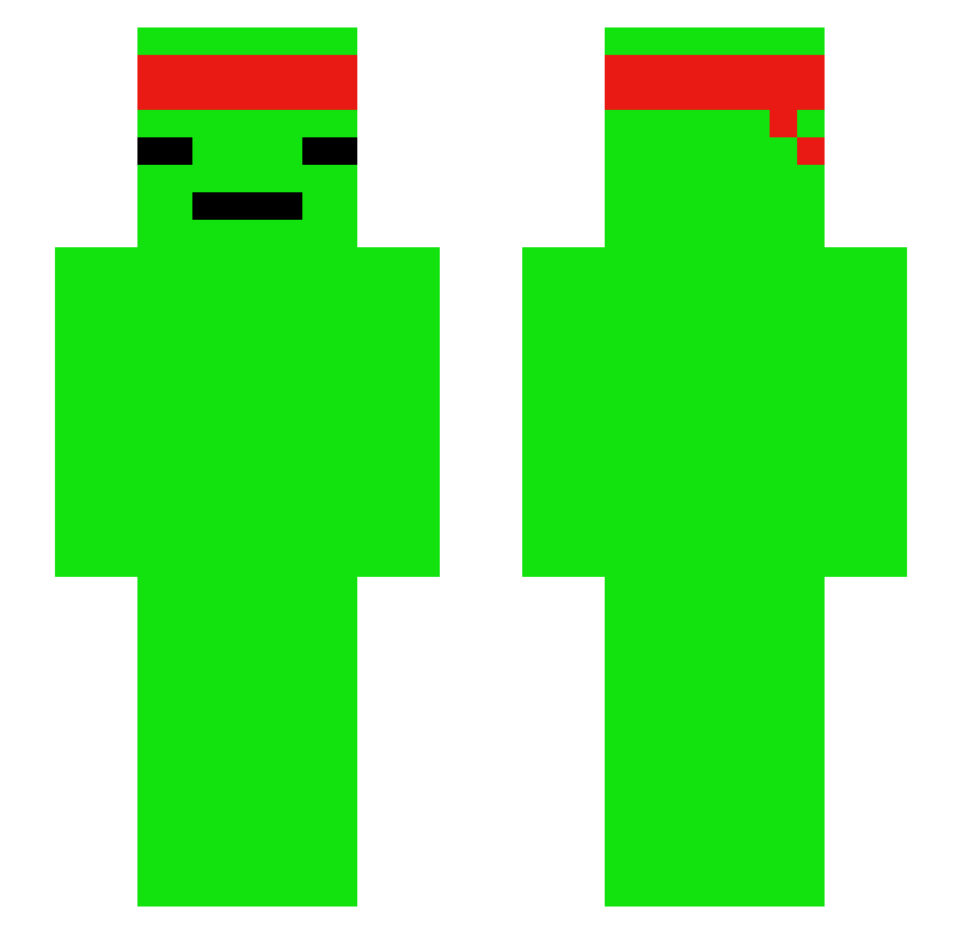 ACFT7 Minecraft skin, front and back view