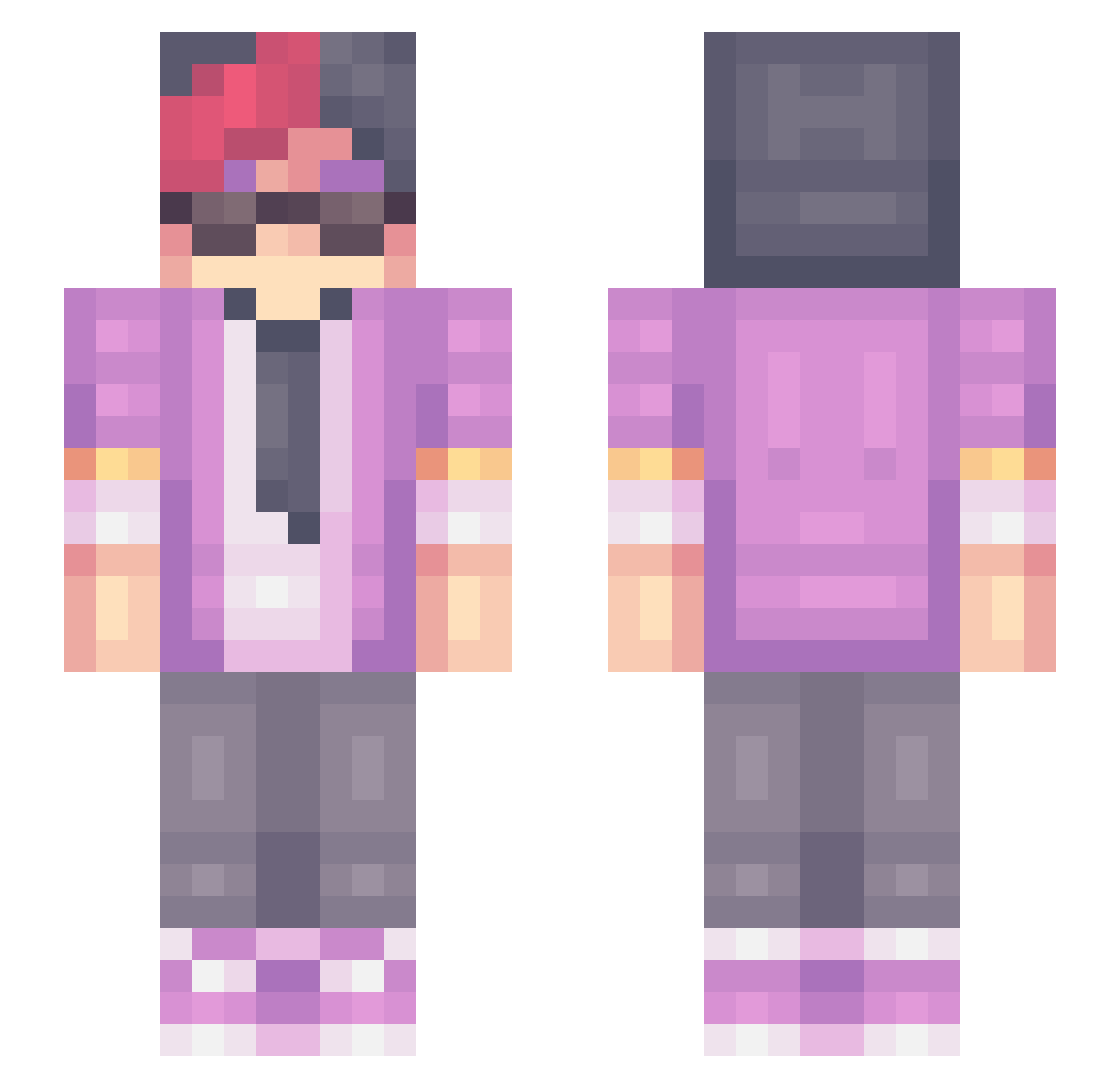 ImperatorSane Minecraft skin, front and back view