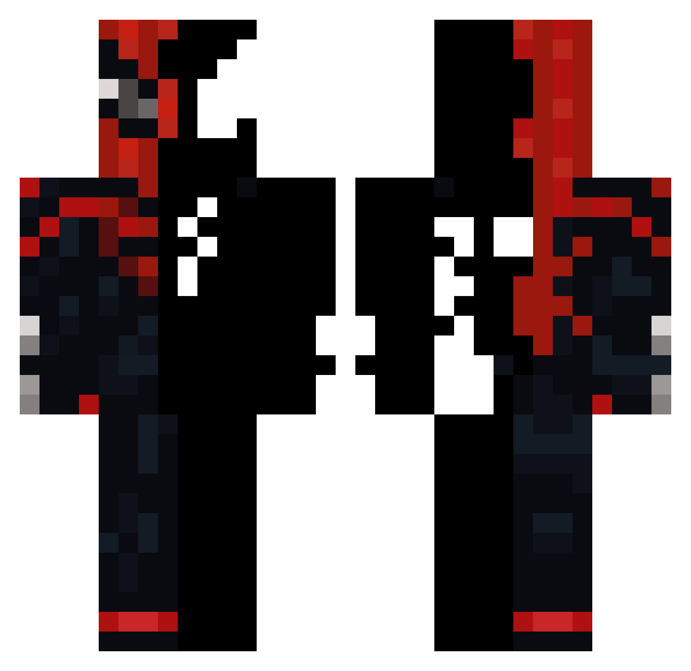 RangerX28 Minecraft skin, front and back view