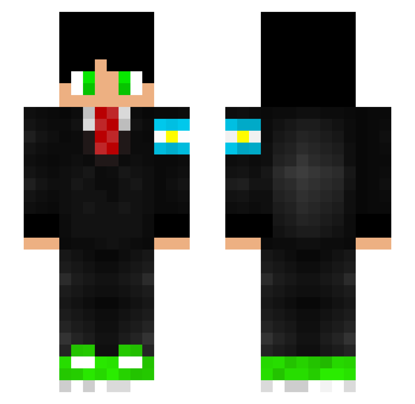EstebanSa Minecraft skin, front and back view