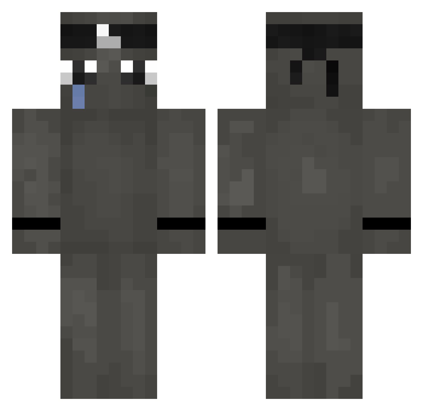 Gab1ru_Gamer Minecraft skin, front and back view