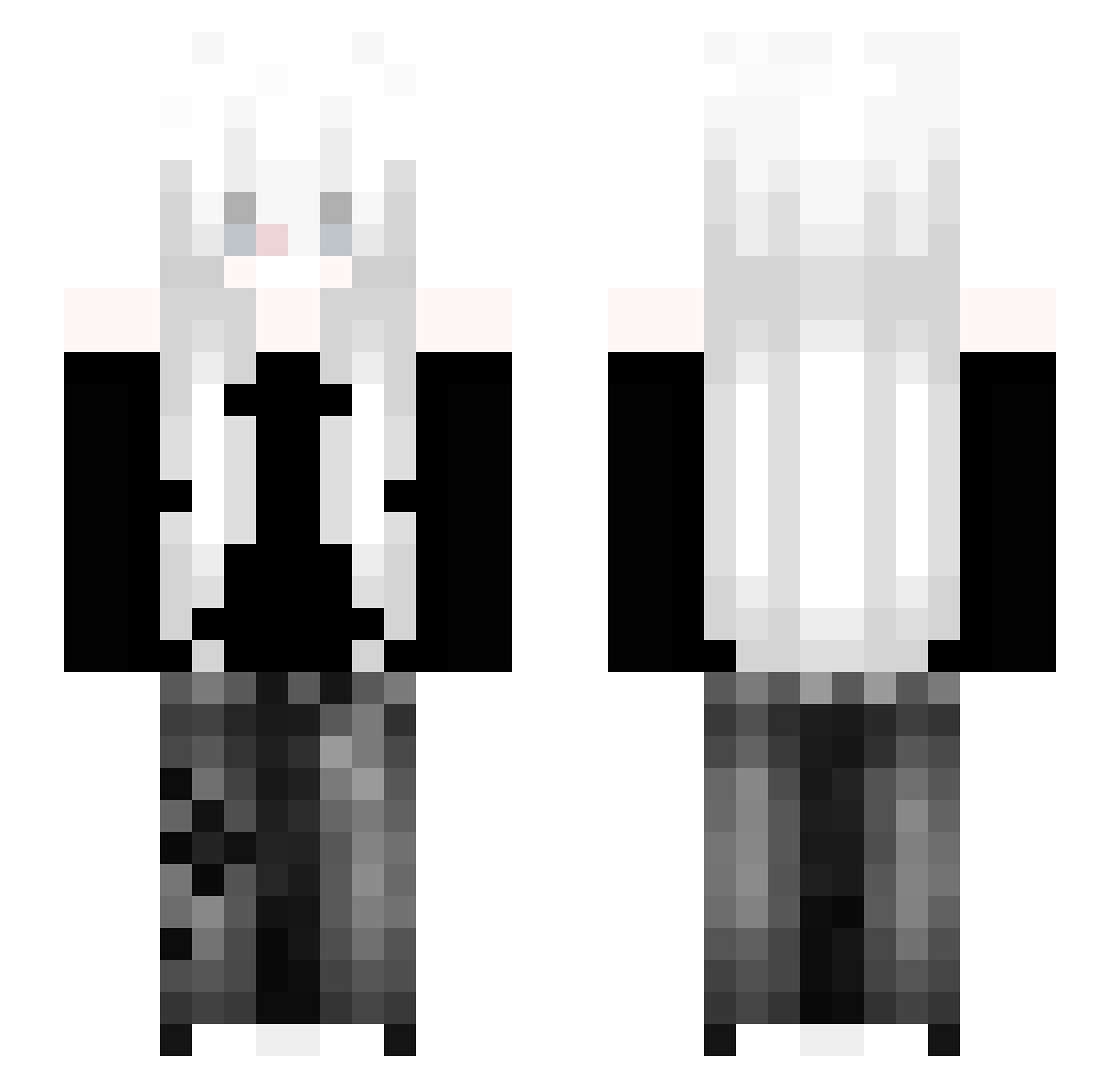 Syfw Minecraft skin, front and back view