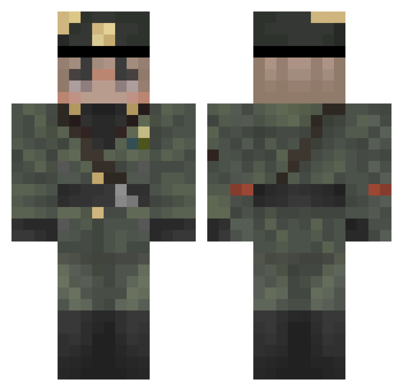 ProteinKugel Minecraft skin, front and back view
