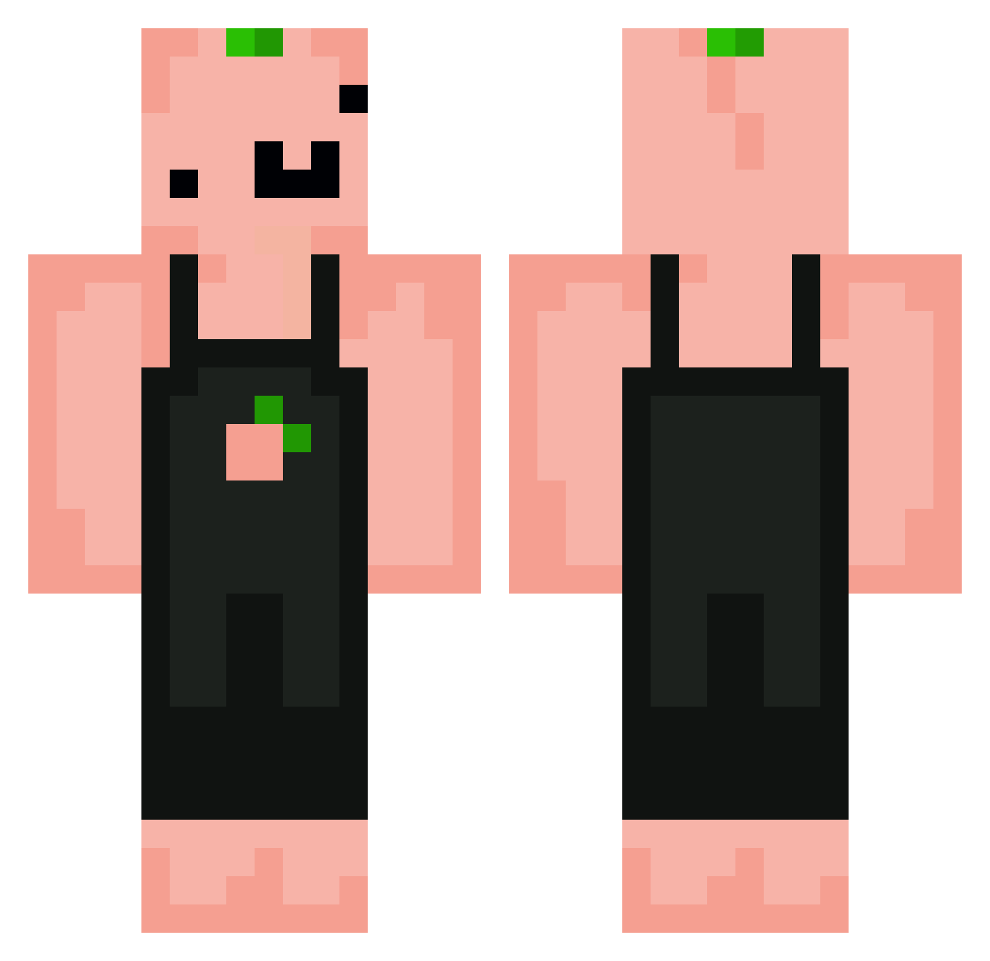 Zenkai_x Minecraft skin, front and back view