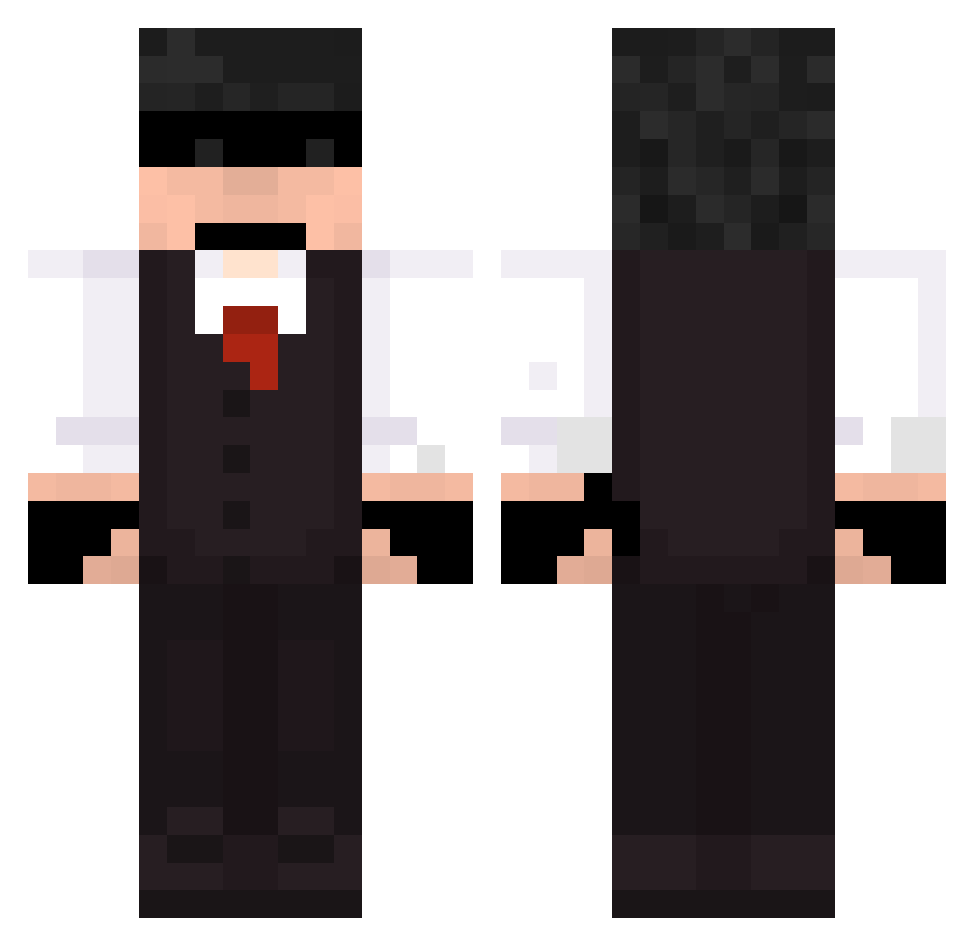 Mystery_456 Minecraft skin, front and back view