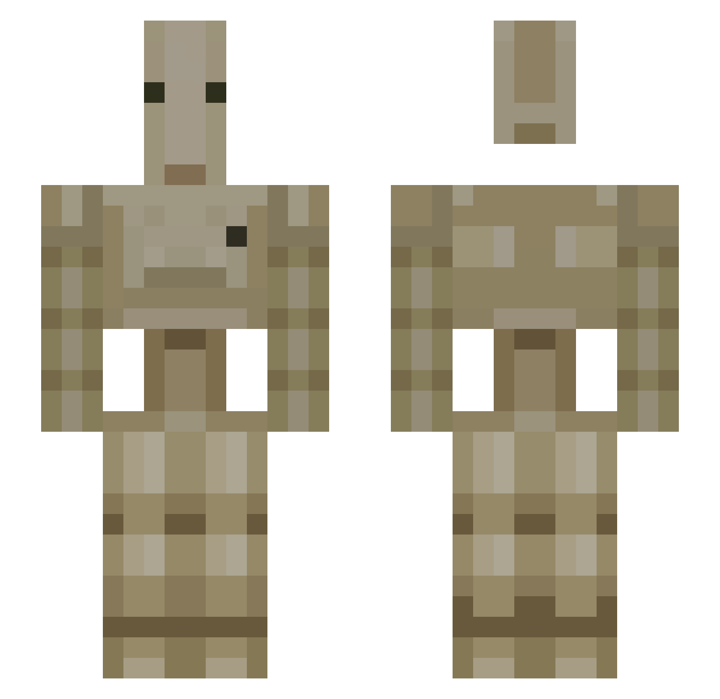 swhdrtw Minecraft skin, front and back view