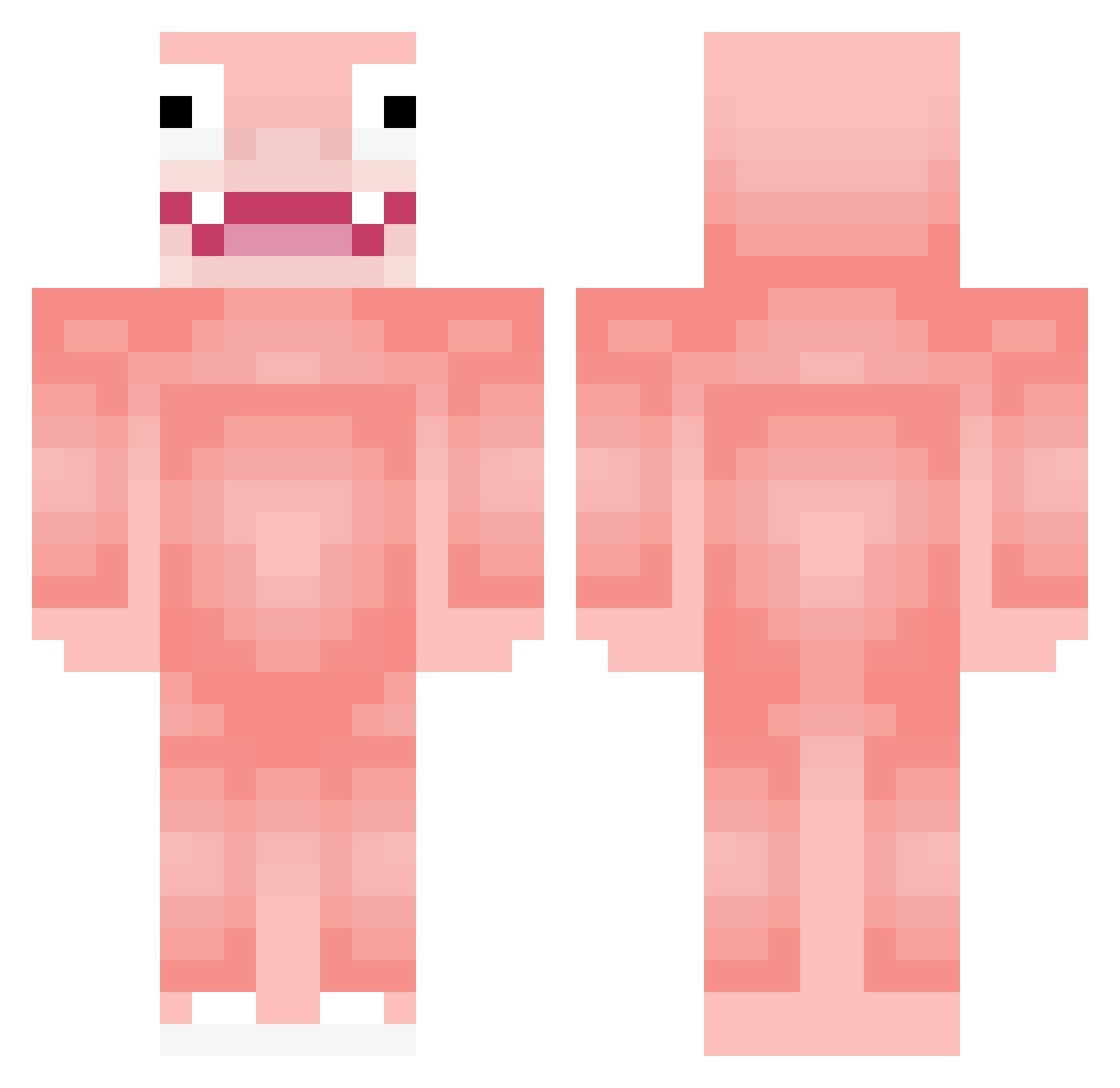 UndecidedMTG Minecraft skin, front and back view