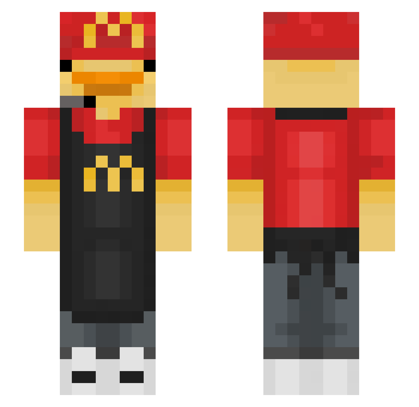HanSenNaa Minecraft skin, front and back view