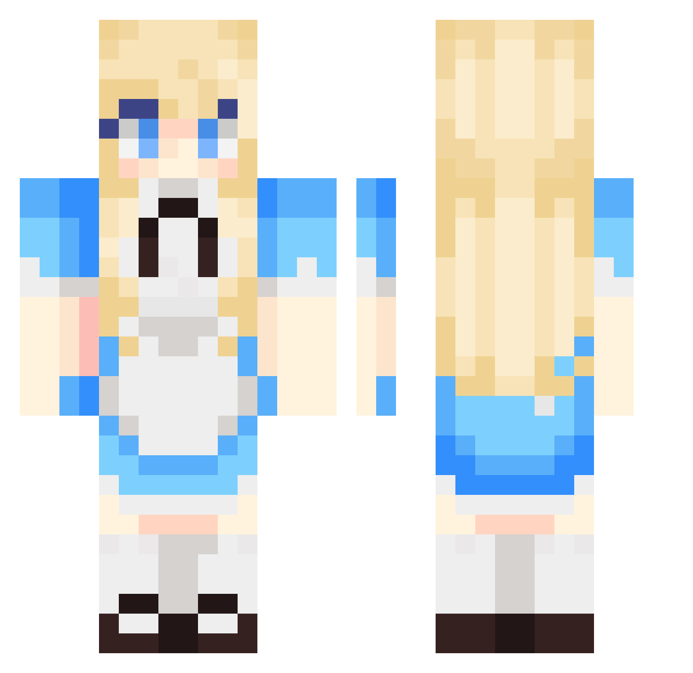 GDasher572 Minecraft skin, front and back view