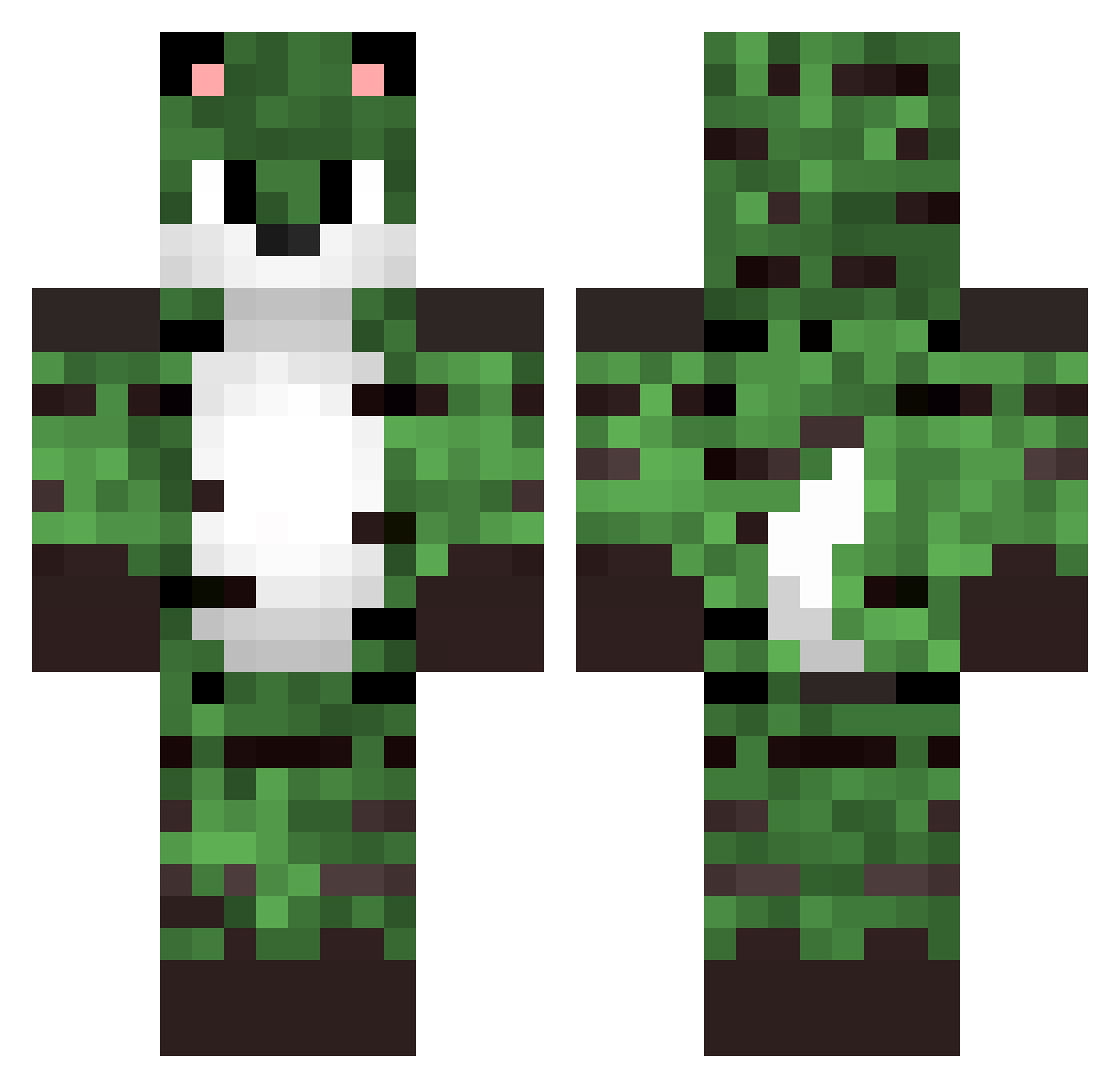 Lefty26 Minecraft skin, front and back view