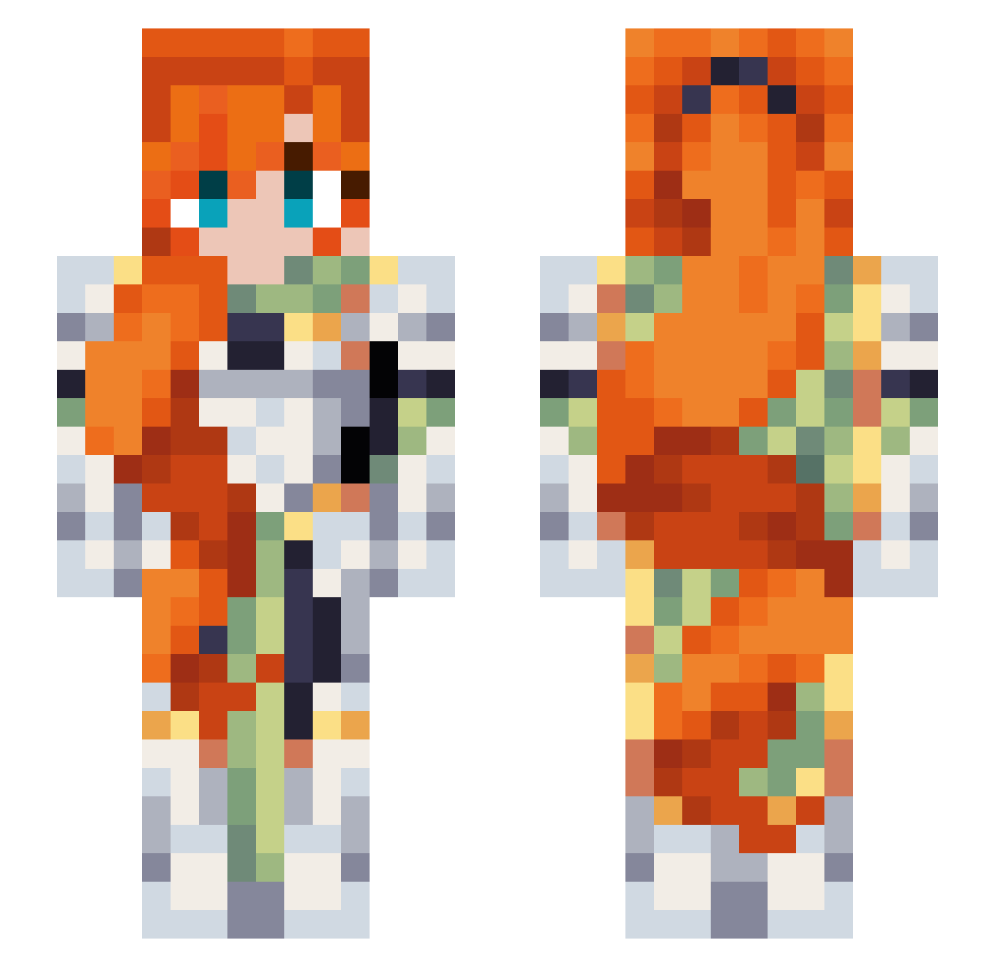 RosalieRain Minecraft skin, front and back view