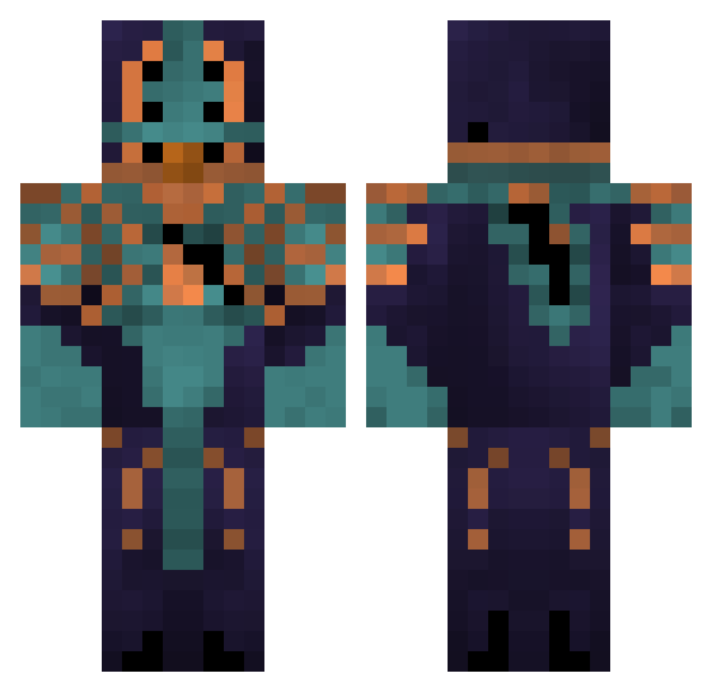 Div Minecraft skin, front and back view