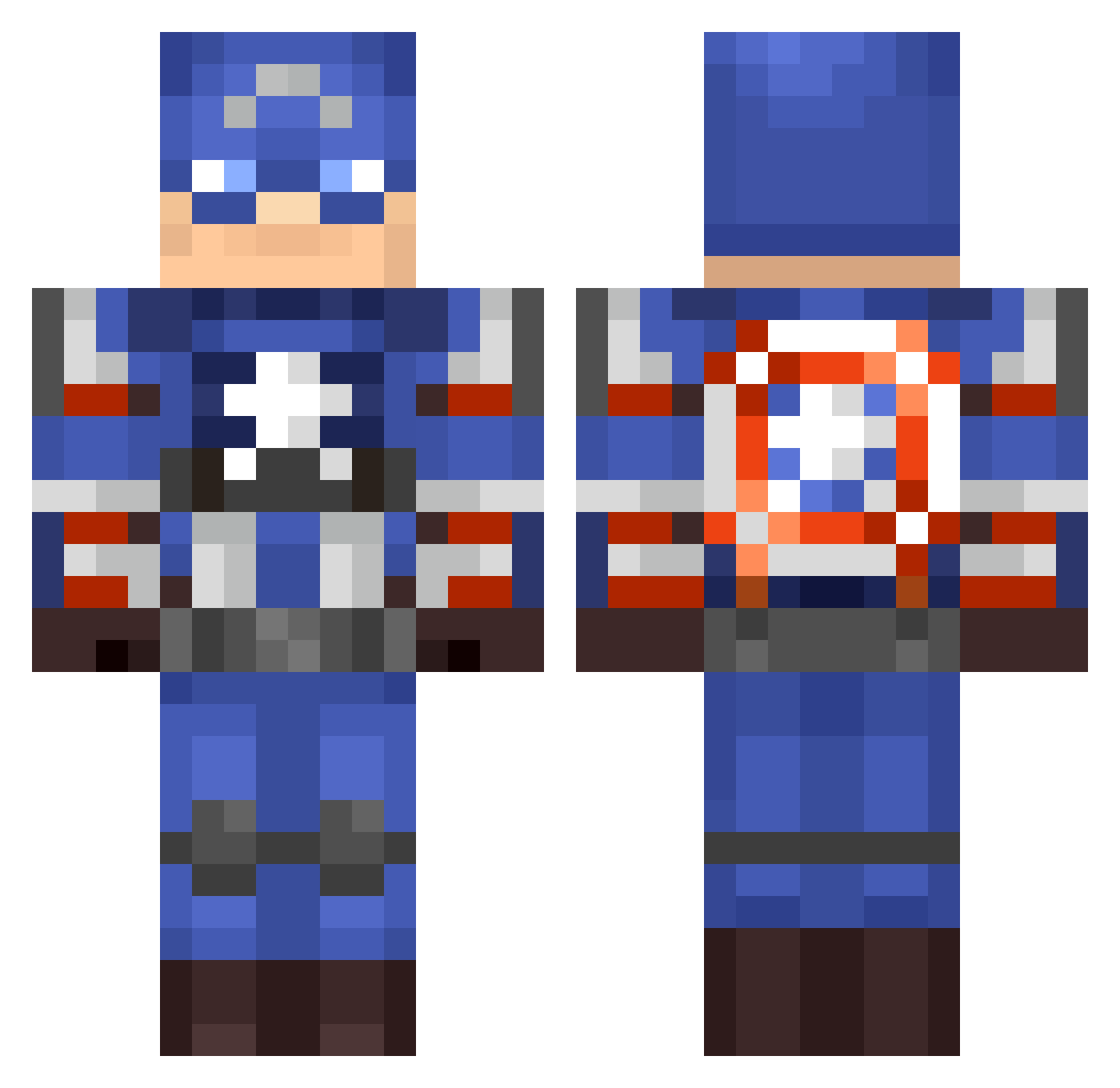 boi33 Minecraft skin, front and back view